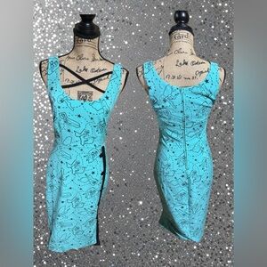 RockSteady Turquoise States Texas Wiggle Dress